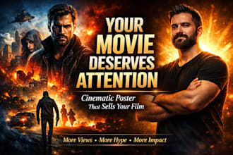 design a professional cinematic movie poster