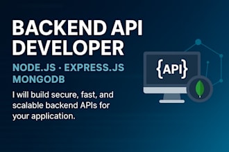 do backend api development with nodejs expressjs mongodb