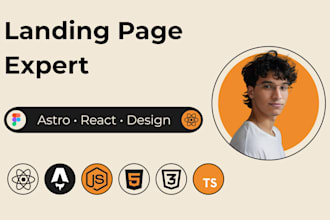 build a high converting landing page using astro or react
