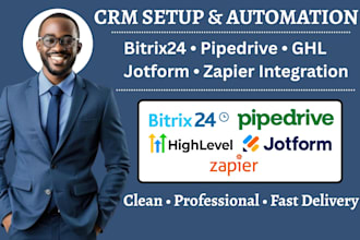 setup bitrix24 crm automation pipedrive integration gohighlevel jotform workflow