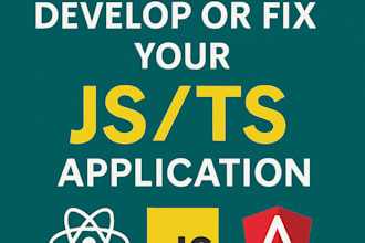 create or fix javascript and typescript frameworks apps
