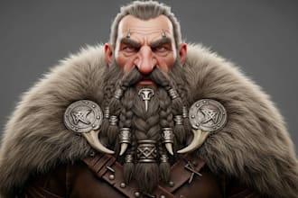create aaa game ready characters, photorealistic 3d models