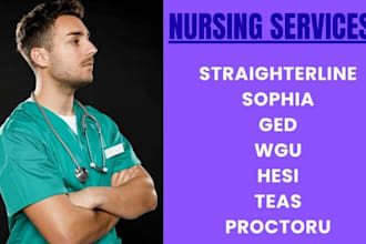 do ged, wgu, lsats, teas, toefl, hesi, sophia, and straighterline proctored