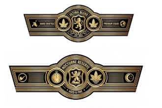 do minimal cigar label, cigar band, cigar ring and cigar box logo design