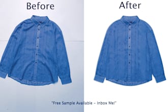 do high end flat lay image editing and clothing retouching