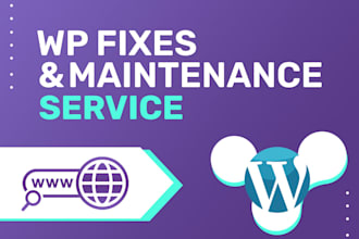 fix wordpress issues, elementor bugs and provide maintenance