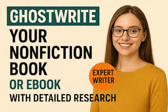 ghostwrite your nonfiction book or ebook with detailed research