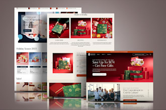 design luxury christmas shopify store redesign, festive store revamp, holiday
