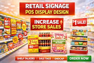 design retail shelf talkers and pos signage that increase product sales