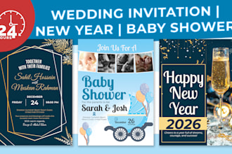 design wedding bridal gender reveal invites and boards