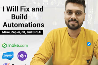 fix and build automations using make, zapier, n8n, and openai