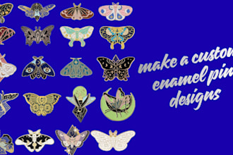 design a lovely and professional enamel pins in 24 hours