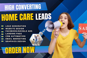 home care leads healthcare website elderly care leads senior care landing page