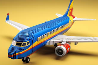 design digital lego model set moc complete with PDF manual instructions