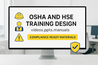 create osha training course videos, hse presentation, safety PPT design