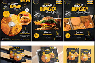 do attractive fast food, restaurant menu, and promo poster flyer design