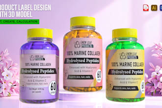 do premium supplement, nutrition, and product label design