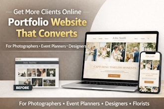 portfolio website for photographers event planners interior designers florist