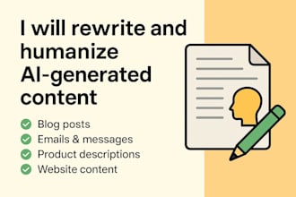 rewrite and humanize ai generated content