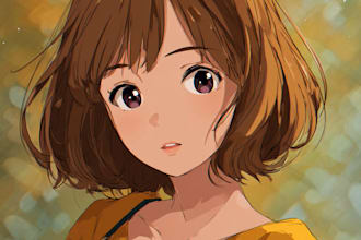 draw japanese anime style, 2d art style