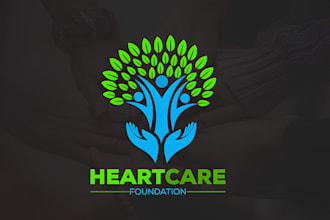 design community, charity, wellness and foundation logo professionally