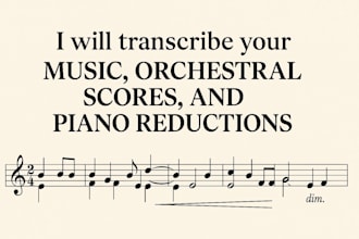 transcribe your music, orchestral scores, and create piano reductions