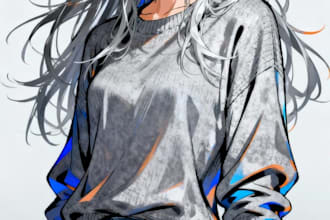 professional anime and realistic digital illustration