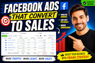 create high converting face book ads meta ads facebook marketing to boost sales