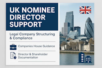 assist with UK nominee director and legal company structure setup