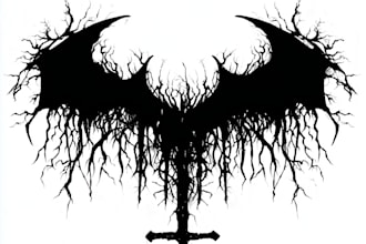 create unique dark gothic logo for your brand