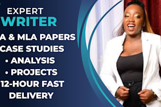 write fast apa and mla papers,case studies, analysis,and projects within 12 hrs