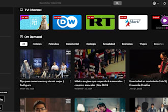 develop a custom iptv streaming app with live TV, vod, epg and secure user login
