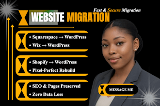 migrate squarespace, wix, and shopify into wordpress