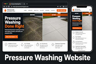 design a pressure washing or cleaning website