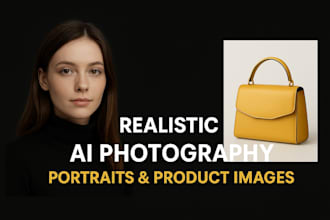 realistic ai portraits, product images for branding, social media, e commerce