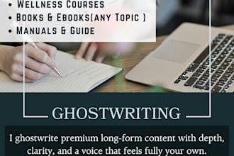 ghostwrite ebooks, fiction, personal stories and product guides