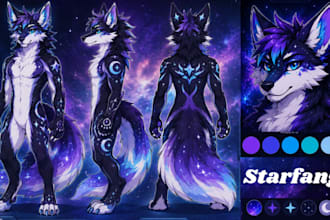 fursona furry reference sheet furry ref sheet anthro character design furry oc
