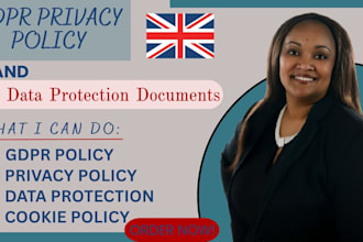 write a UK gdpr privacy policy and data protection documents