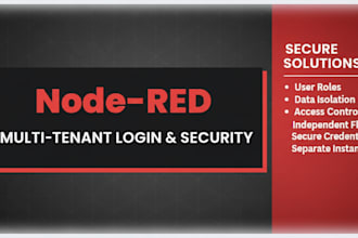 build complete node red multi tenant login registration role based access system