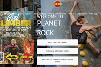 design wix climbing gym website bouldering gym workout studio fitness website