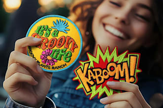 create custom embroidery patches with iron on, sew on or velcro backing