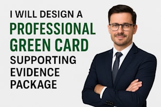 design a professional green card supporting evidence package