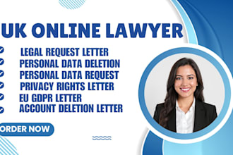 prepare a gdpr dsar or right to erasure request with compliance wording