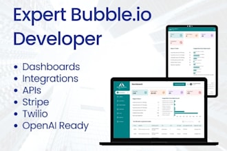 develop bubble io app, saas website, bubble mvp, bubble web app, bubble ai app
