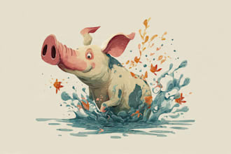 draw adorable cute animal illustration