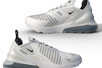 design high detail 3d shoes, 3d sneakers and full 3d footwear modeling