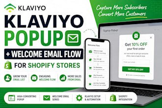 set up a klaviyo popup and welcome email flow for your shopify store