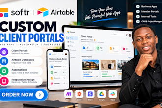 softr client portal, airtable database, softr crm automation, softr saas mvp