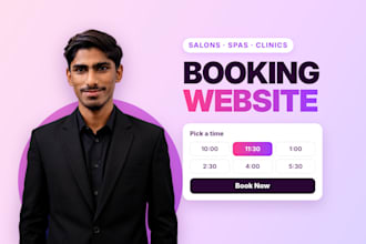build a salon, spa or clinic website with online booking