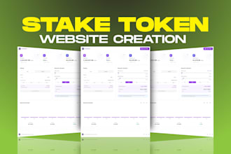 create a premium staking dashboard website for your crypto token